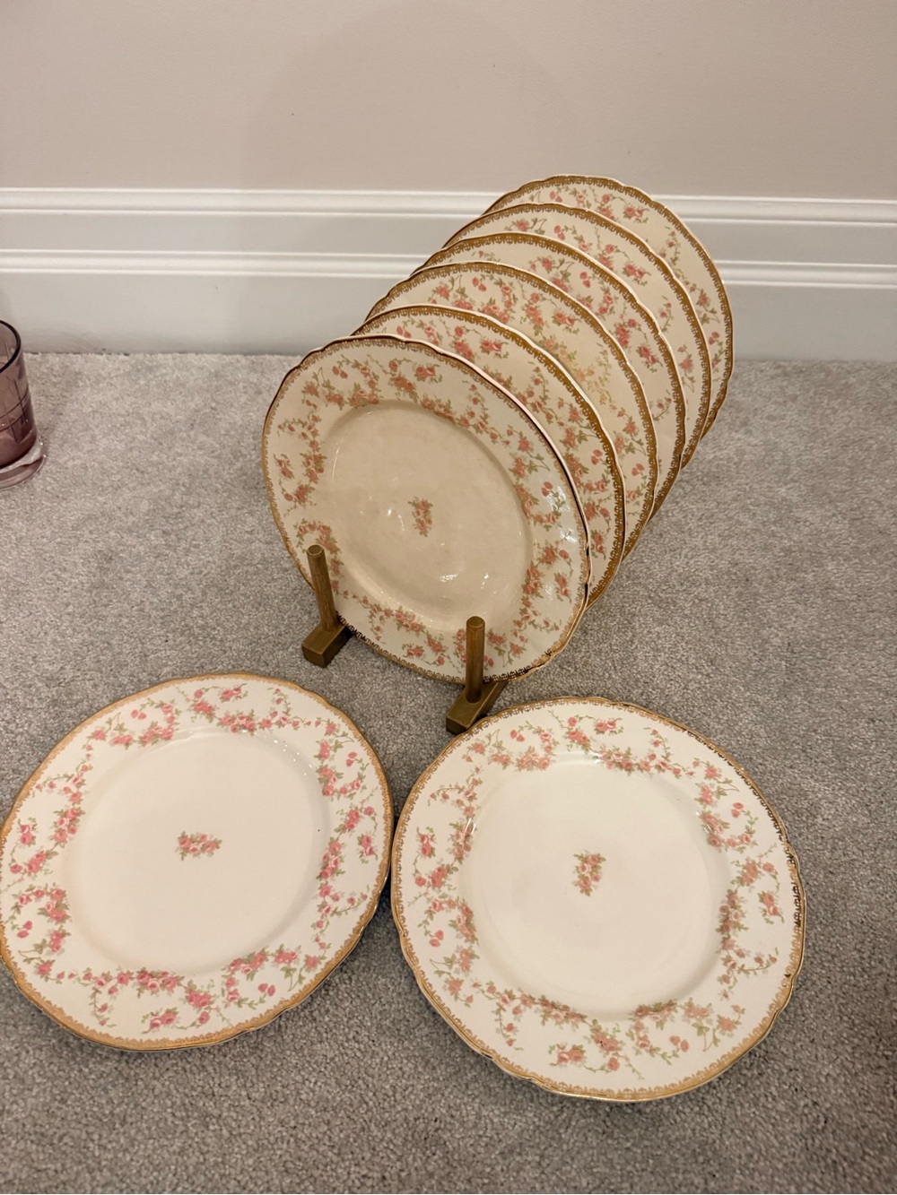 Alfred meakin harmony rose side plates set of 8